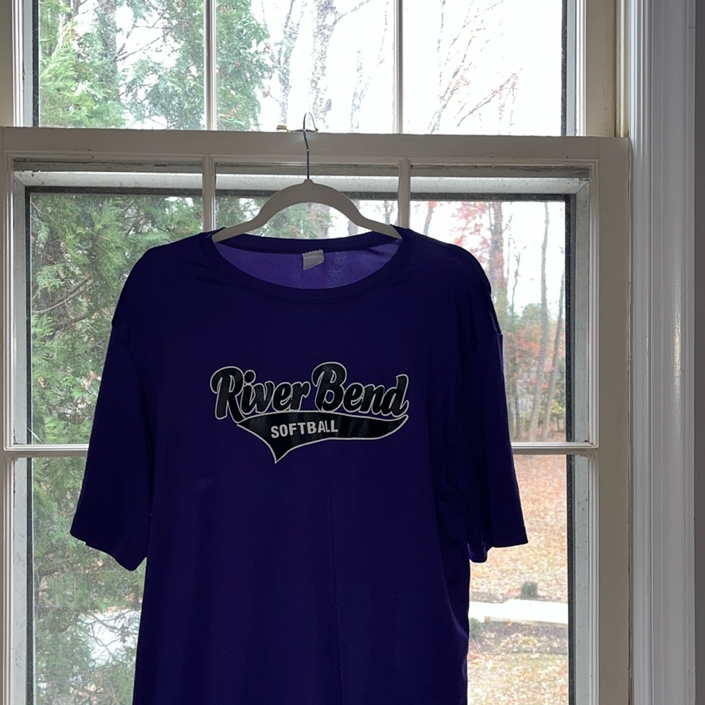Sport-tek- riverbend softball t shirt number 8